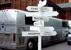 Bus with Sign